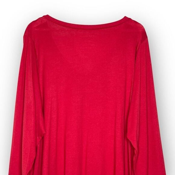 Torrid Red Girlfriend Signature Vneck Long Slv Tee Shirt Womens Plus Size 4X NWT - Picture 6 of 10